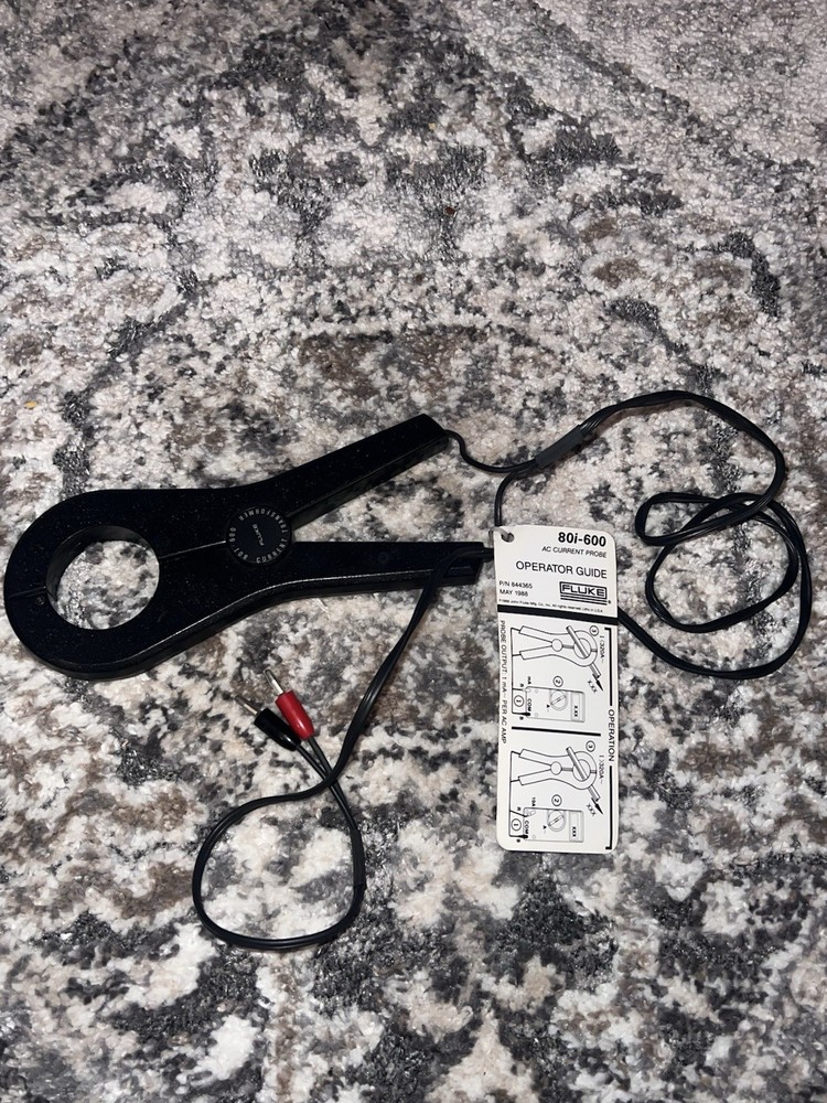 Fluke 80I-600 Clamp-On AC Current Probe Current Transformer