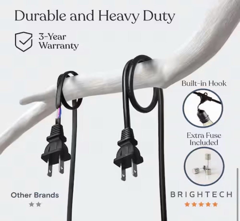 BRIGHTECH Ambience Pro Outdoor 48 ft. LED Edison Bulb Hanging String Light