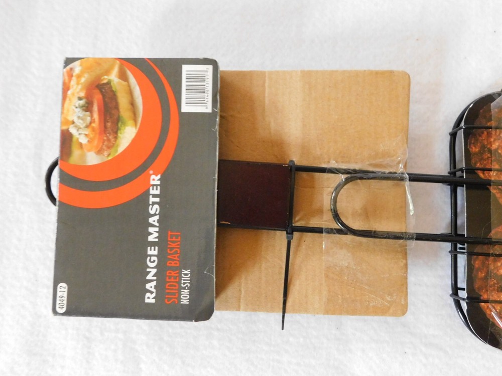 NEW Slider Grill Basket Hamburger Non-Stick Grilling Tools