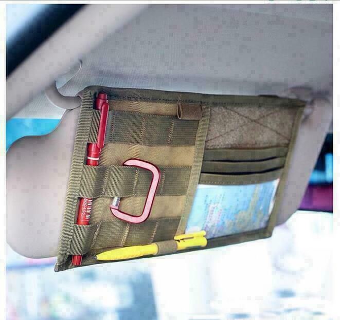 Tactical MOLLE Visor Panel Car Visor Cover Organizer Panel Storage Holder Pouch
