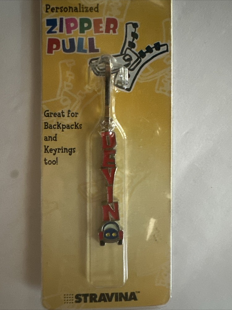 Personalized Zipper pull (DEVIN)