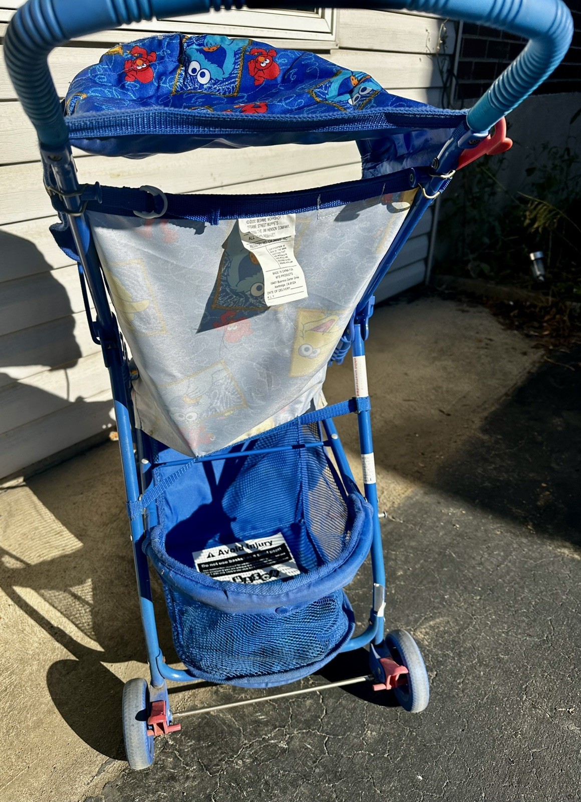 Vintage J.Mason Sesame Street Light Weight ELMO Skedaddle Stroller Cool!