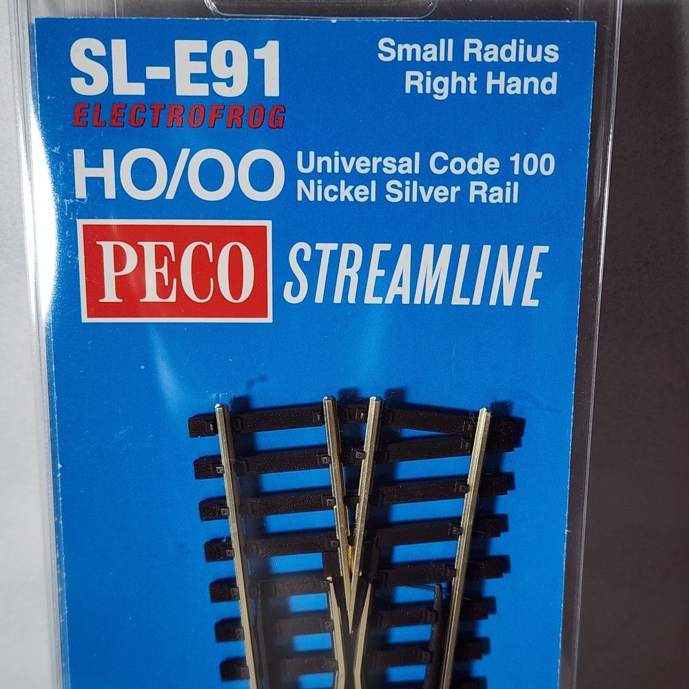 PECO SL-E91 Electrofrog Small Right Hand turnout switch Code 100 Nickel Silver