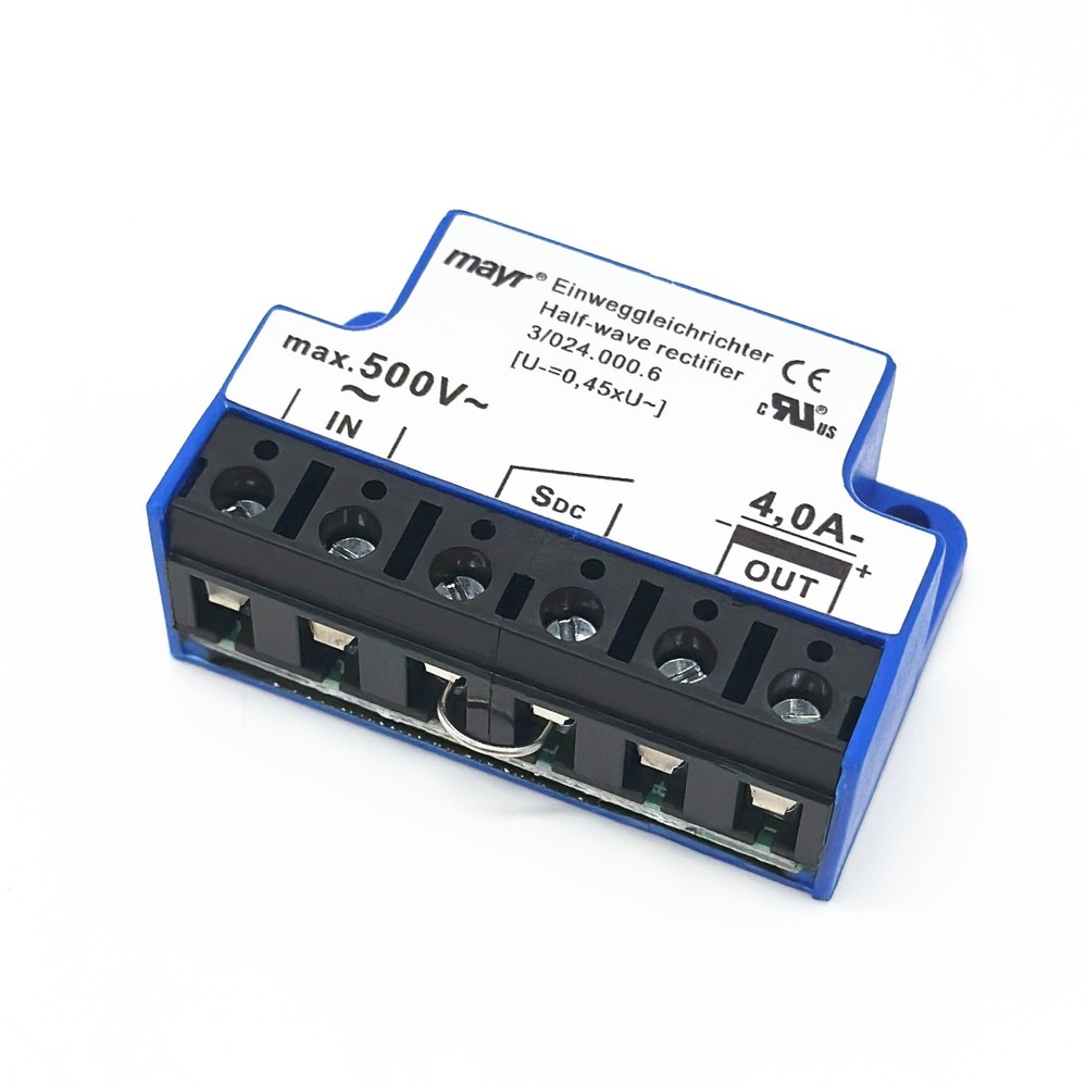 mayr Einweggleichrichter 3/024.000.6 max 500V~ 4,0A- half-wave rectifier module