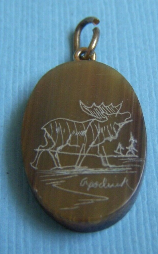 Vintage moose charm