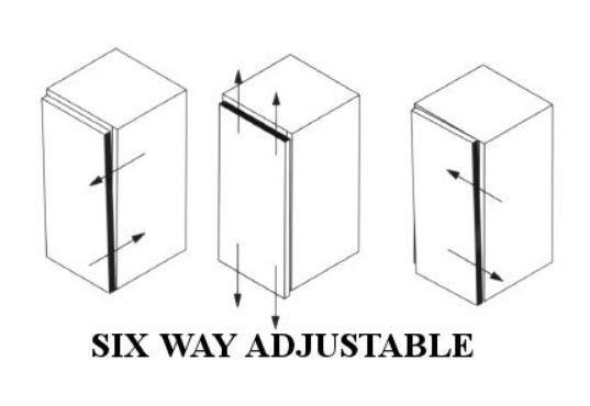 Pair (2) 1/2" Overlay Compact Concealed Hinges W/ Screws & Instructions