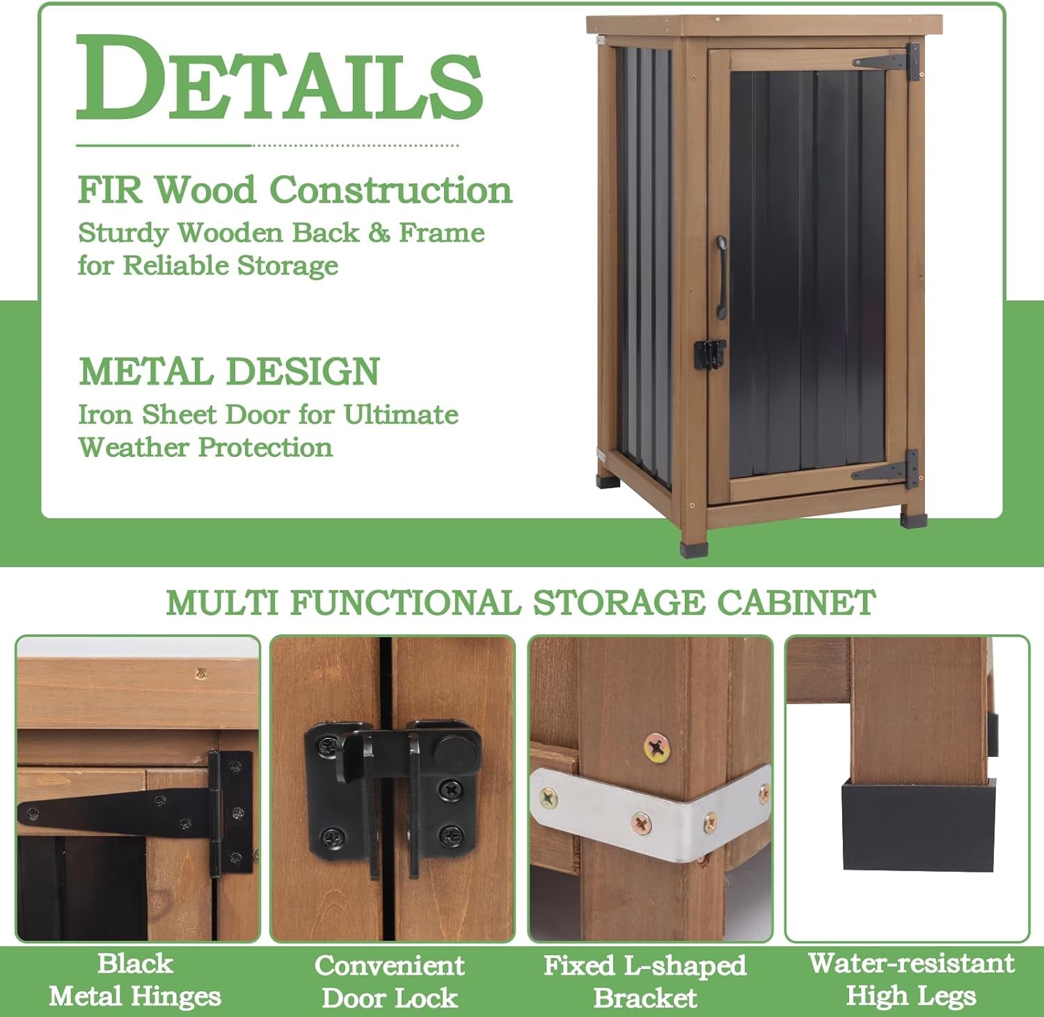 Petscosset Outdoor Storage Cabinet Waterproof Potting Bench