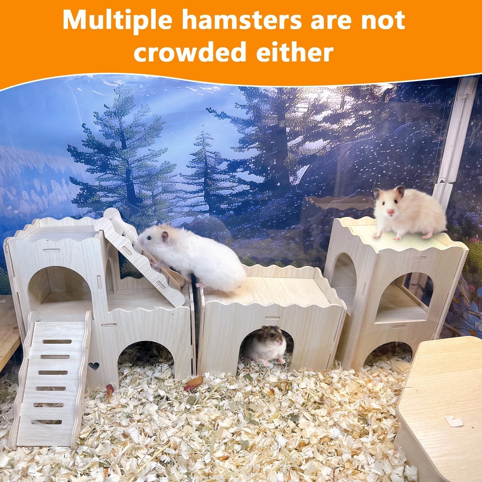 Hamster Hideout House Multi Chamber Rat Hide Hut Castle Large Climbing Playgr...