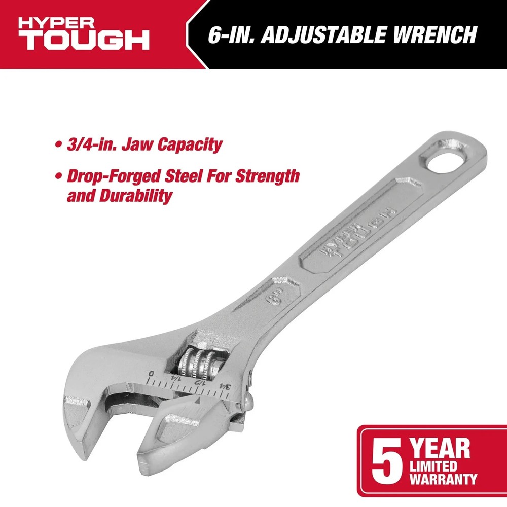 Hyper Tough 3-Piece Adjustable Wrench Set