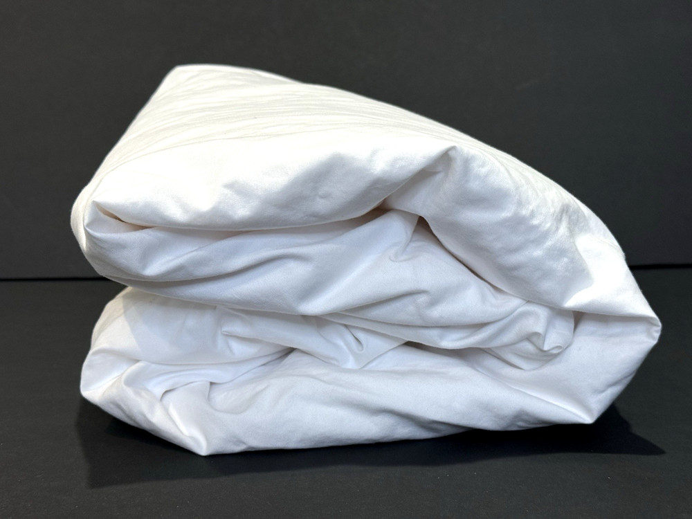 LL Bean Queen Fitted White Sheet Percale Excellent Condition!