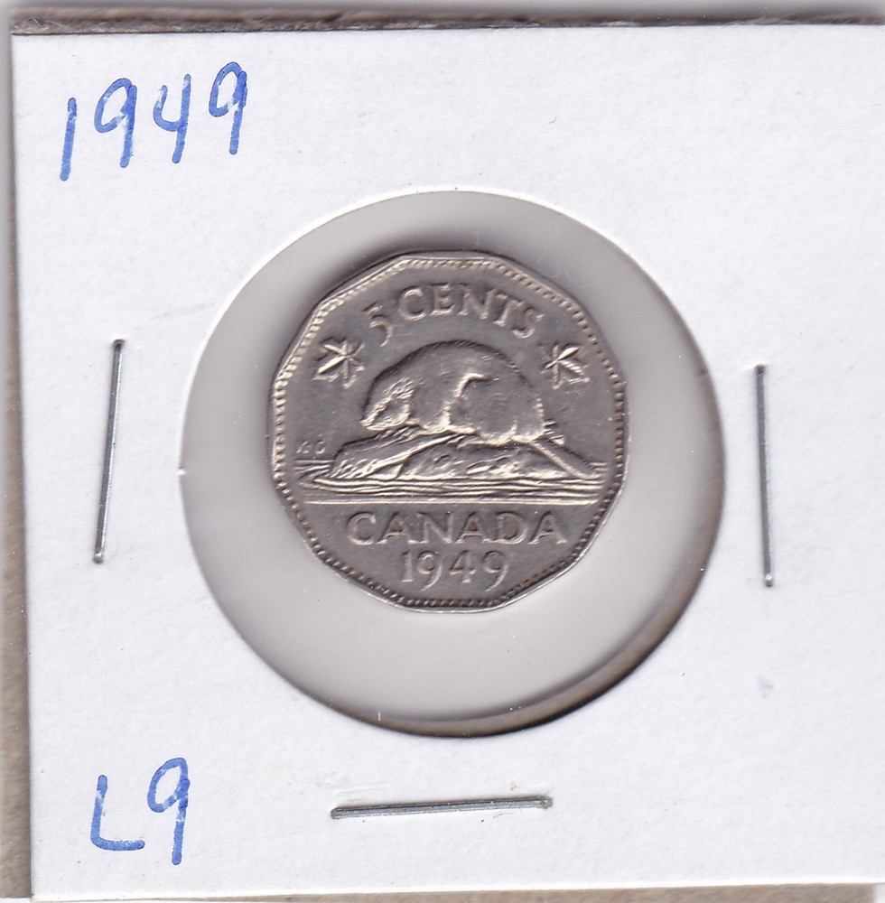 1949 Canada 5 Cents L9