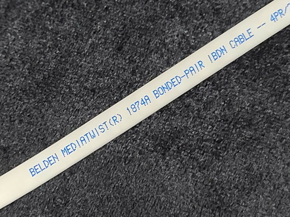 Belden 1874A 23/4P CAT6+ Bonded Pair Flat Network Cable CMP Plenum White /50ft