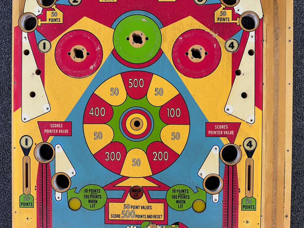 Gottlieb Roller Coaster Pinball Machine Game Playfield