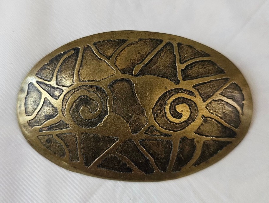 Brass Hammered Crafted Pin