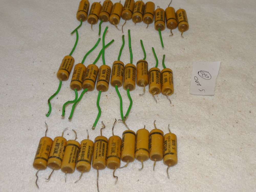 29 - Vintage "Mylar" Capacitor Pulls .5 mfd 200wvdc