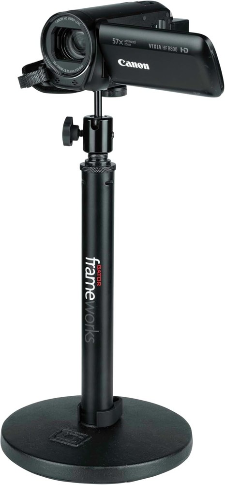 Gator Frameworks Camera Mount Mic Stand Adapter with Ball-and-Socket Black