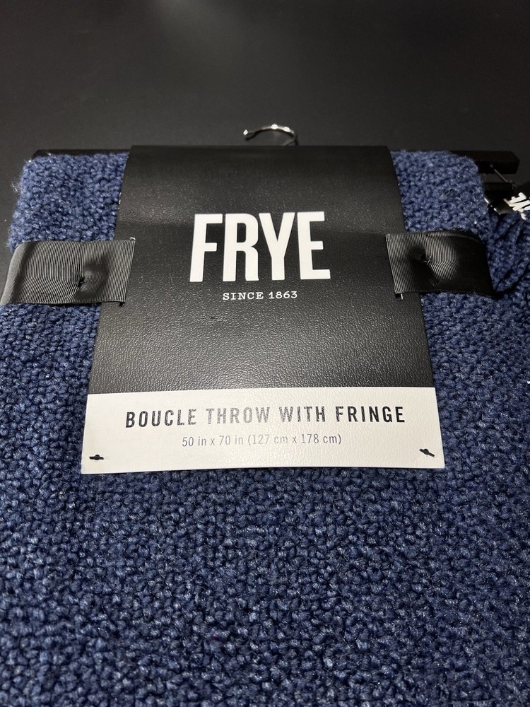 Frye Oversized Boucle Throw Blanket With Fringe