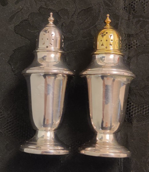 Gorham Silverplate 4.5 Salt Pepper Shakers-NEW Jewelry Store Inventory Buy Out