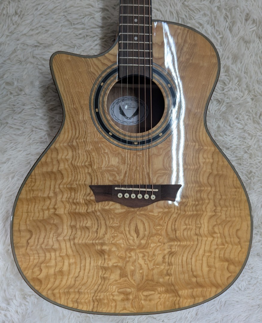 Dean EQAL GN Exotica Quilt Ash LEFTY Acoustic-Electric Guitar in Natural Finish