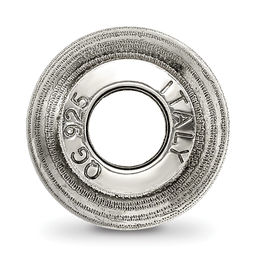 Silver Reflections Grey Laser Cut Bead QRS2307