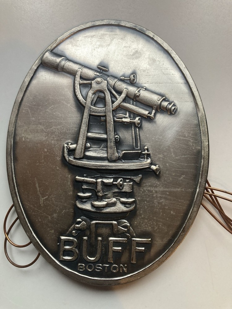 BUFF AND BUFF CO. EMBOSSED MEDALLION FOR SURVEYING PRECISE TRANSIT - VINTAGE
