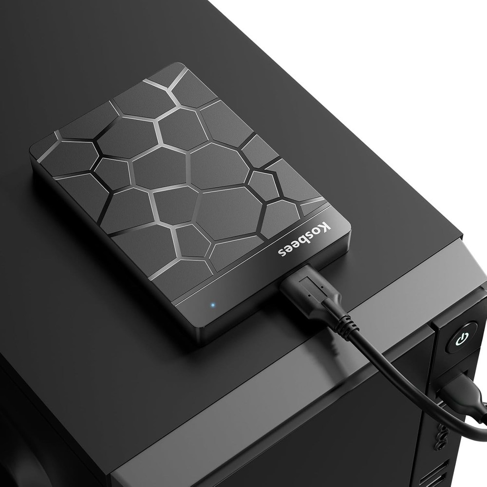 Compact 500GB External Hard Drive for Multimedia Storage