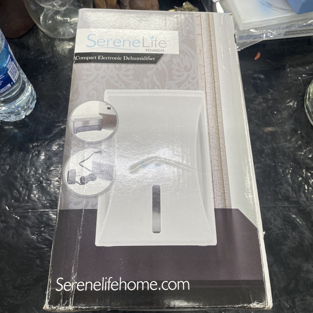 Serenelife Compact Electronic Dehumidifier model PDUMID35 Opened Box