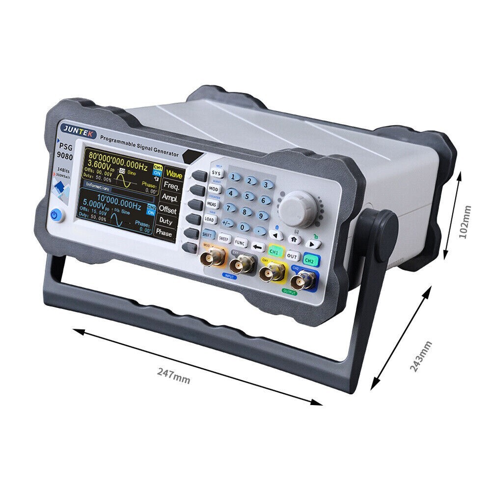2 CH Programmable DDS Arbitrary Waveform Function Signal Generator PSG9080 80M