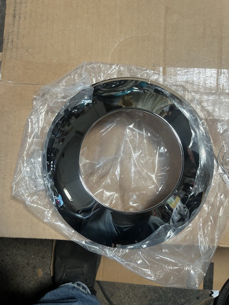 Universal Chrome Steel Front Hub Cap w/ Hubometer Hole