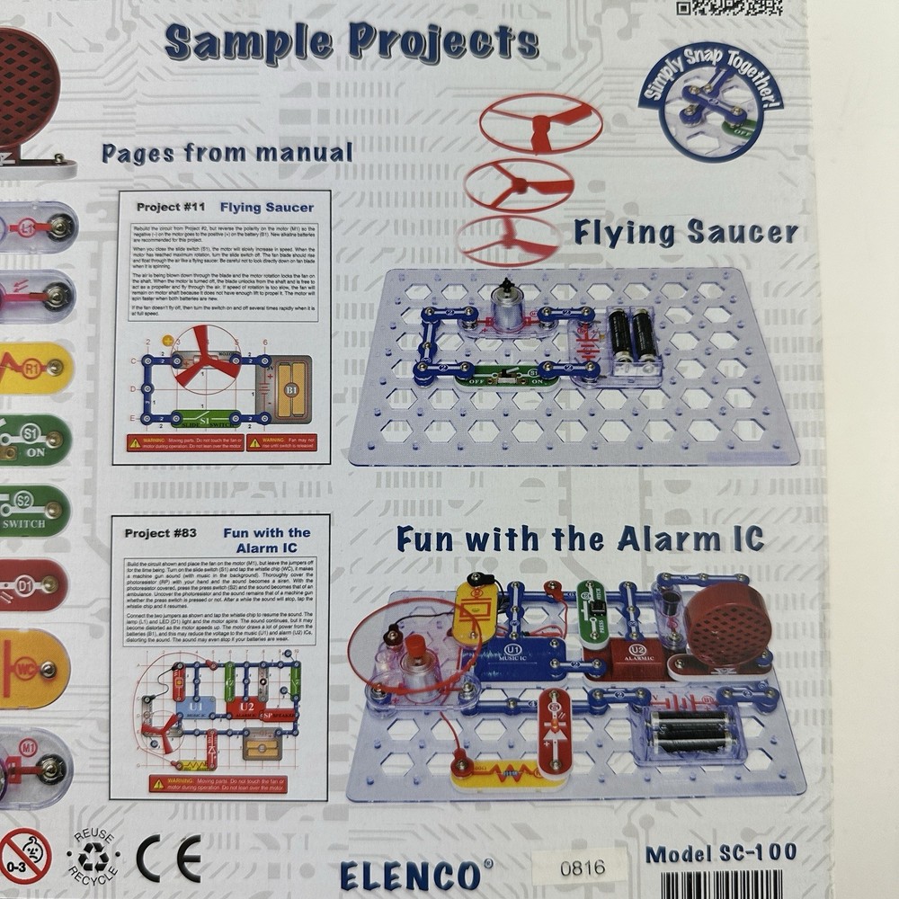 Elenco Snap Circuits Junior STEM Build Over 100 Electronic Projects Complete