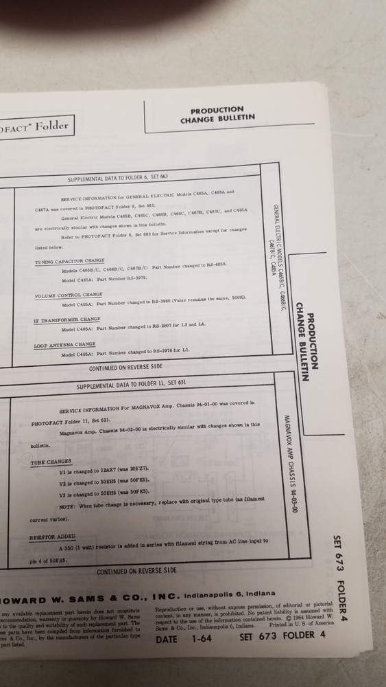 Sam's Photo Facts #673 1/64 missing folder #2 (D)