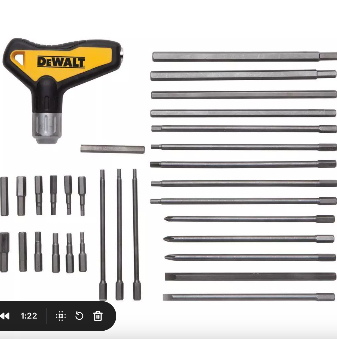 31 Piece Ratcheting T Handle Set Allen Wrench Hex Key Metric Tool Kit SAE - New