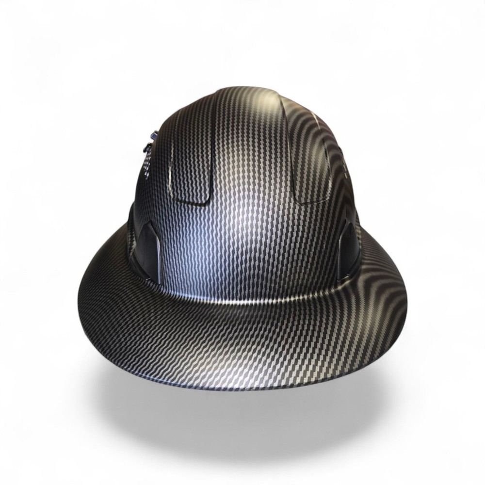 Hydro Dipped Full Brim Hard Hat Black