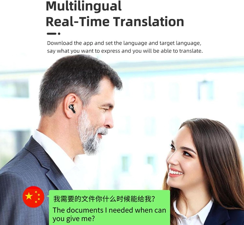 Language Translator Earbuds, Multifunctional Bluetooth Earphones...