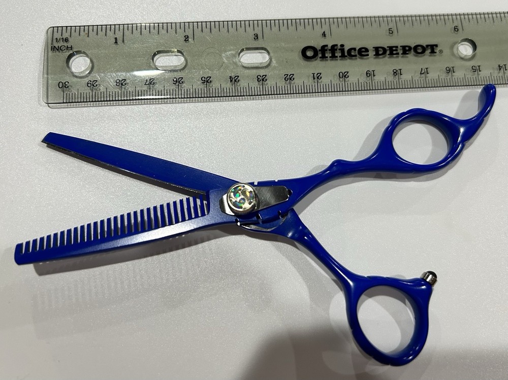 Professional Thinning Shears 6 Inch with Extremely Sharp Blades, BLUE