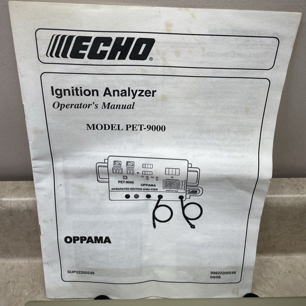 Oppama PET-9000 Integrated Ignition Analyzer ECHO Working