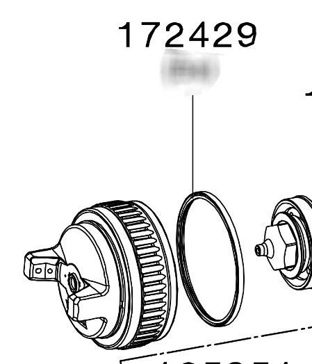 SATA Jet 4000 B Air Cap Seal Ring (172429) OEM!!