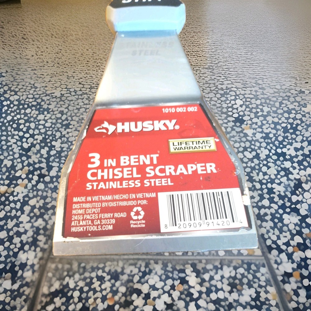 HUSKEY 3” Bent Chisel Scraper Stainless Steel Blade 1010002002#11
