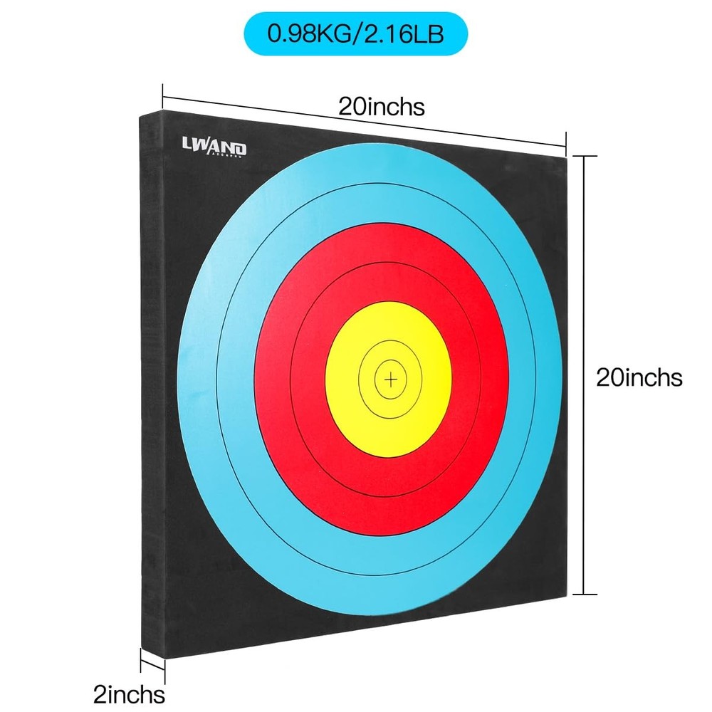 LWANO 20" Foam Archery Target - High-Density Bow & Arrow Practice Block