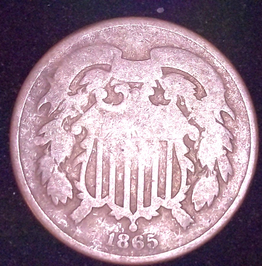 1865 2 CENT COIN BN