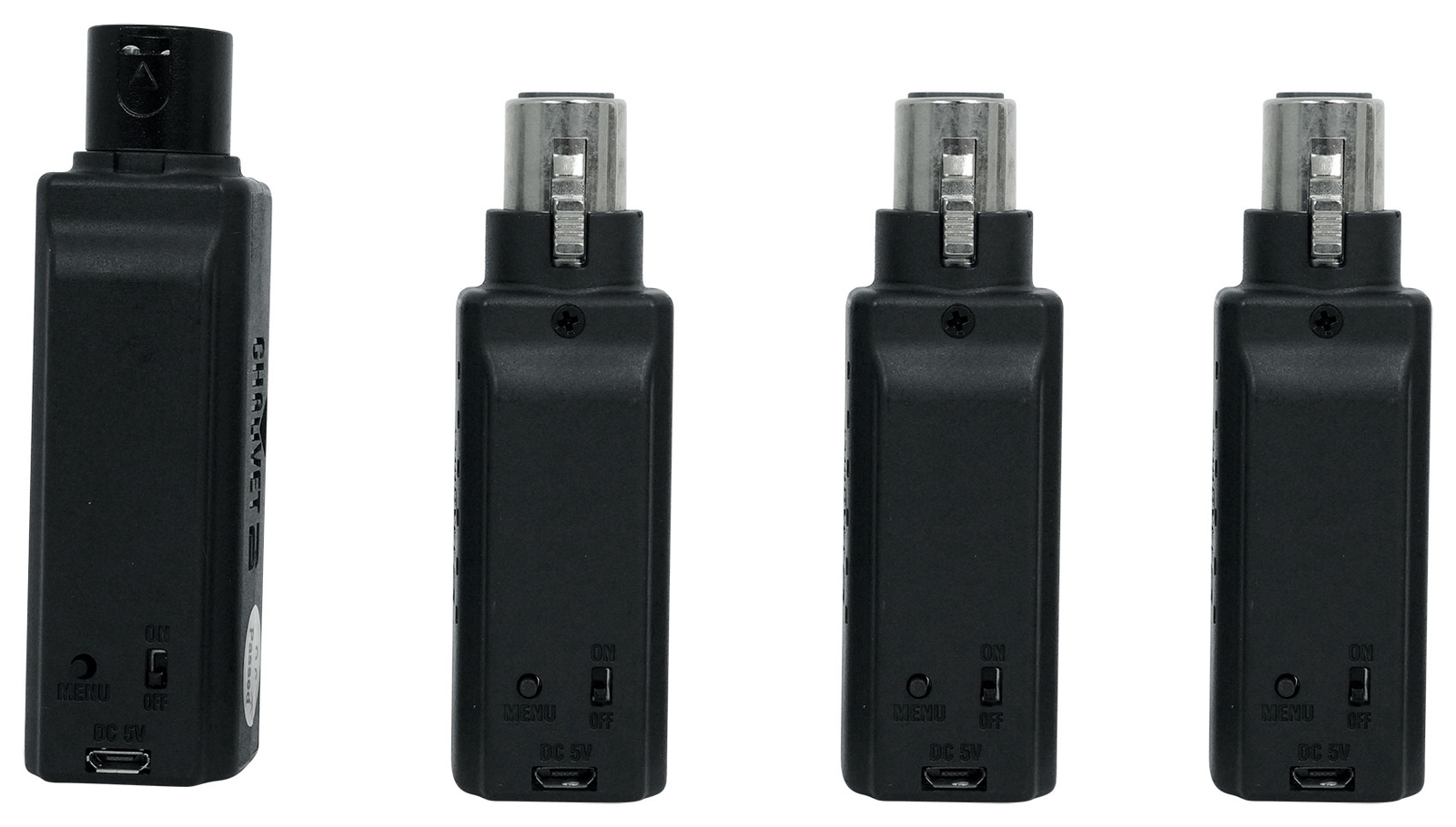 Chauvet D-Fi XLR Pack w/(3) Receivers+Charger Turns DMX Lights into Wireless DMX