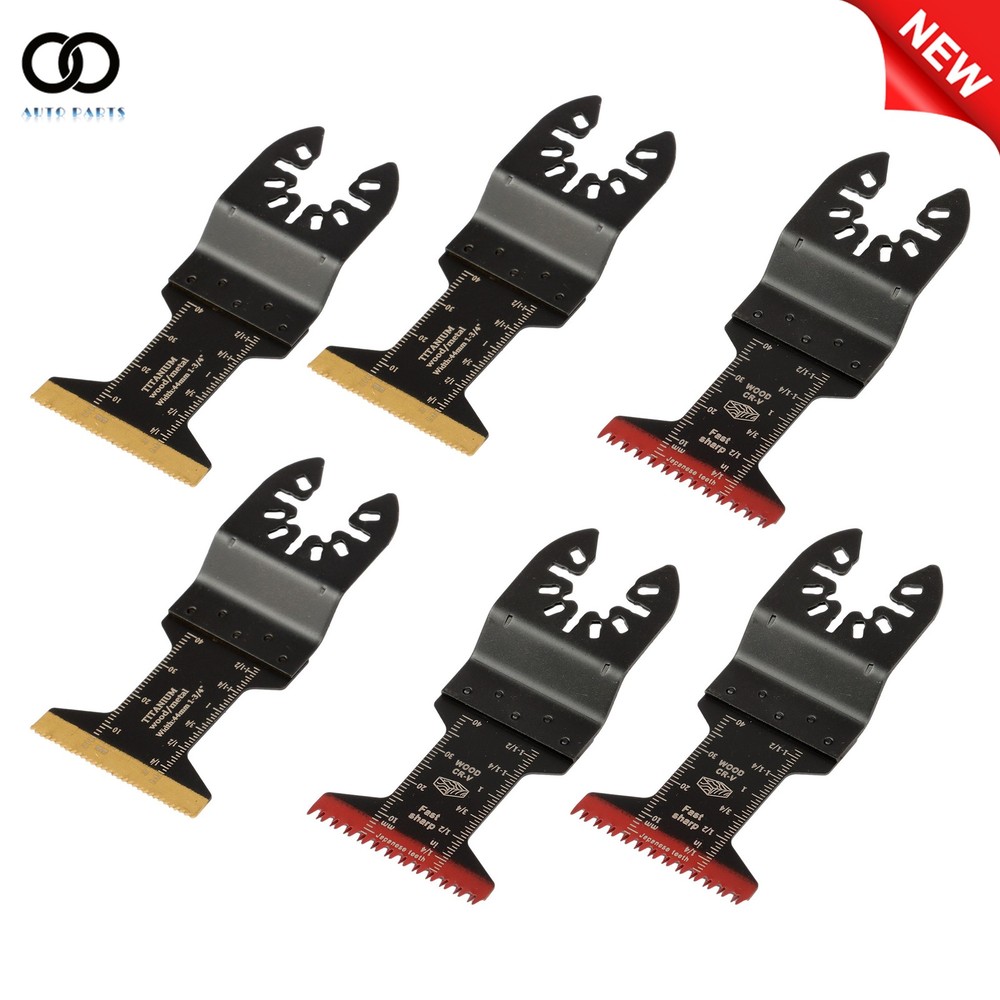 35PCS 7 Types Multitool Blades Titanium Oscillating Tool Quick Saw Blades