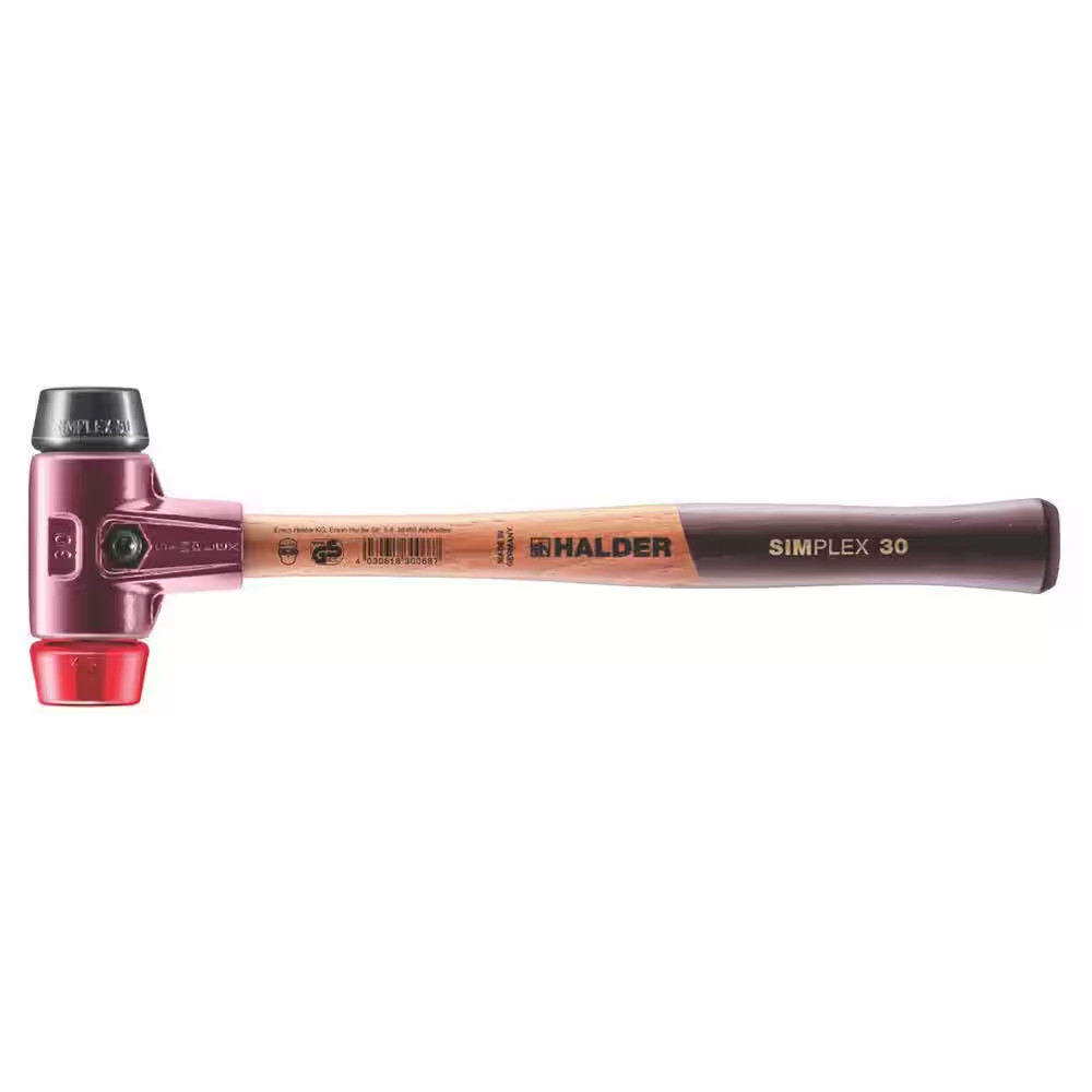 12 Oz. Simplex 30 Mallet with Black Rubber and Red Plastic Inserts