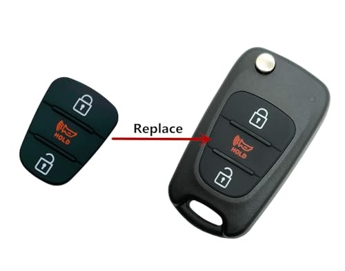 Replacement Flip Folding Smart Keyless Entry Remote Control Key 3 Button-2pcs