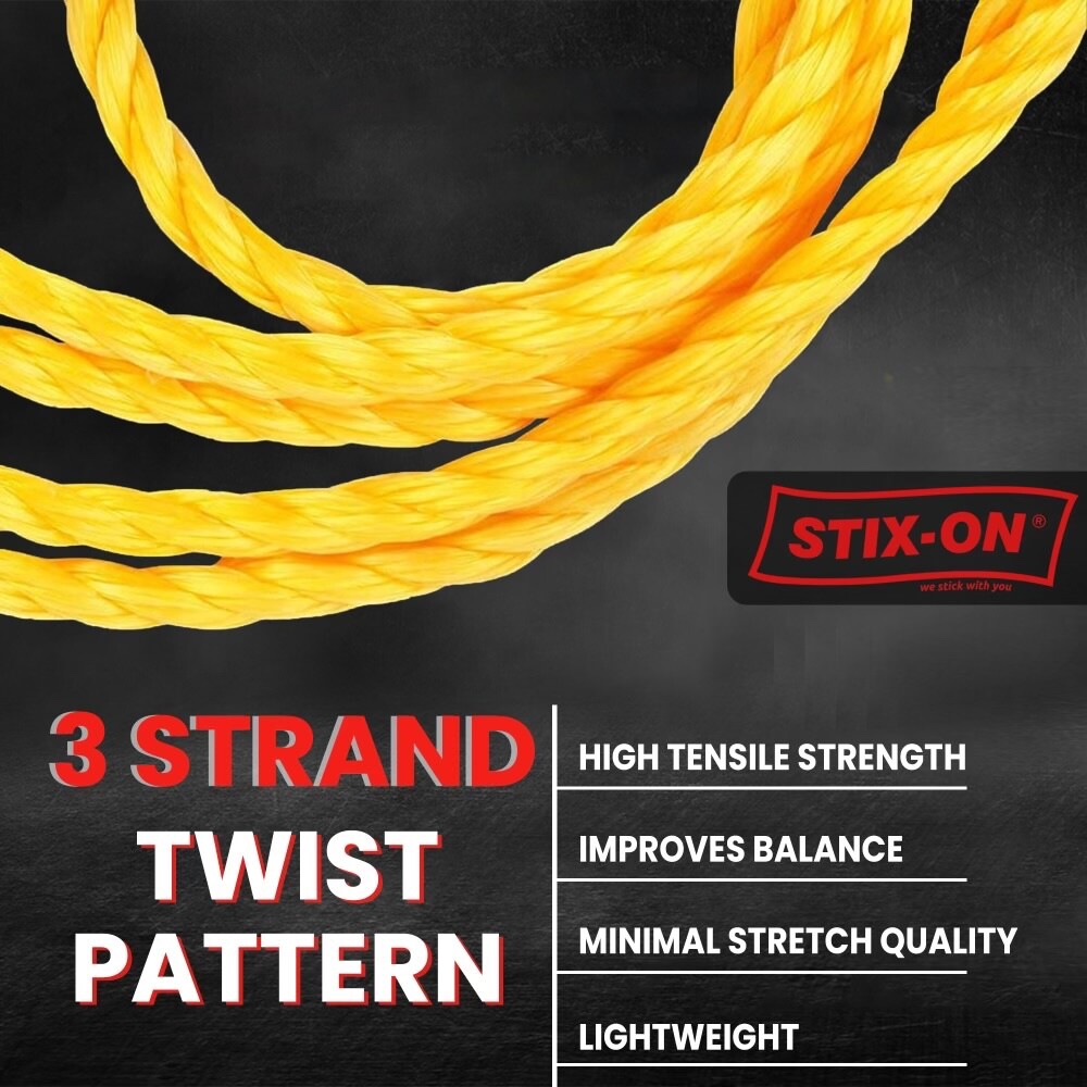 1200 ft Twisted Polypropylene Rope 1/4" Yellow Poly Pro Cord