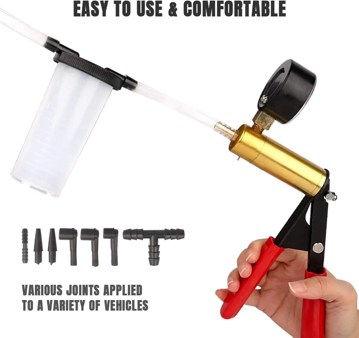 Hand Held Vacuum Pressure Pump Tester Kit Brake Fluid Bleeder Car Auto Tools New