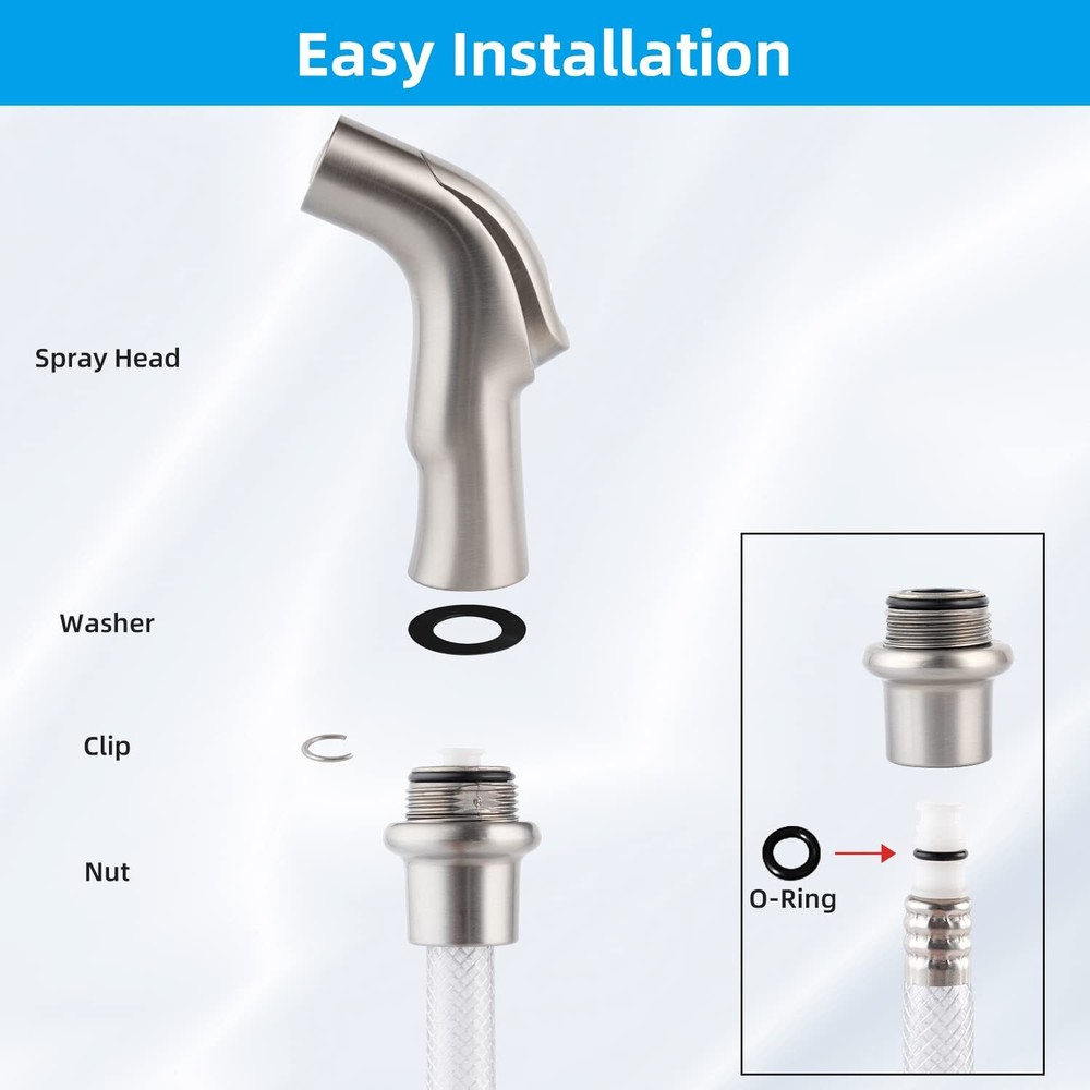 Universal Sink Sprayer Attachment for Faucet, Pull Out Kitchen Side Sprayer Head