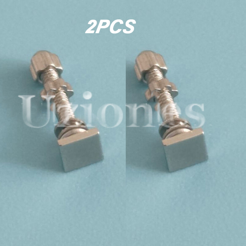 2PCS Square Screw & Bolt Replace For C ar tier Eyeglasses Frame Big Size Silver