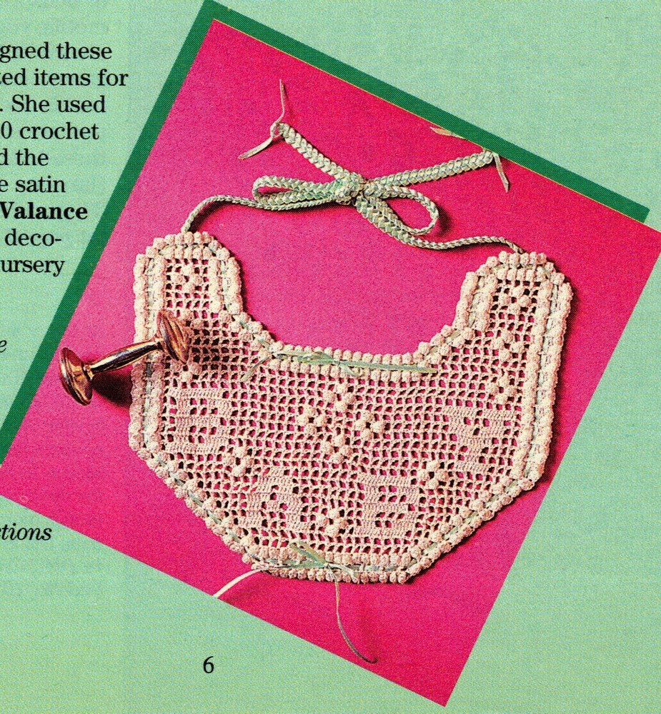 ELEGANT ABC Valance & Baby Bib/Crochet Pattern INSTRUCTIONS ONLY