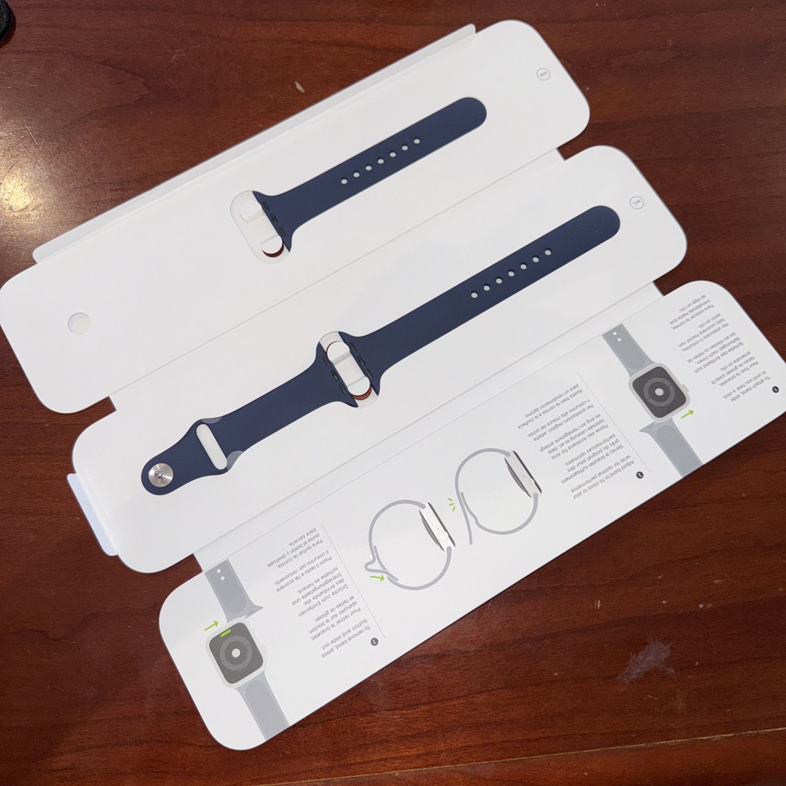 Open Box Authentic OEM Apple Watch Sport Band MTPX2AM/A Midnight Blue 44MM 45MM